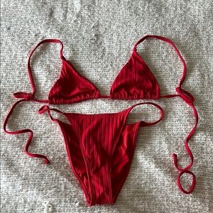 Red Triangle Pacsun Bikini Set